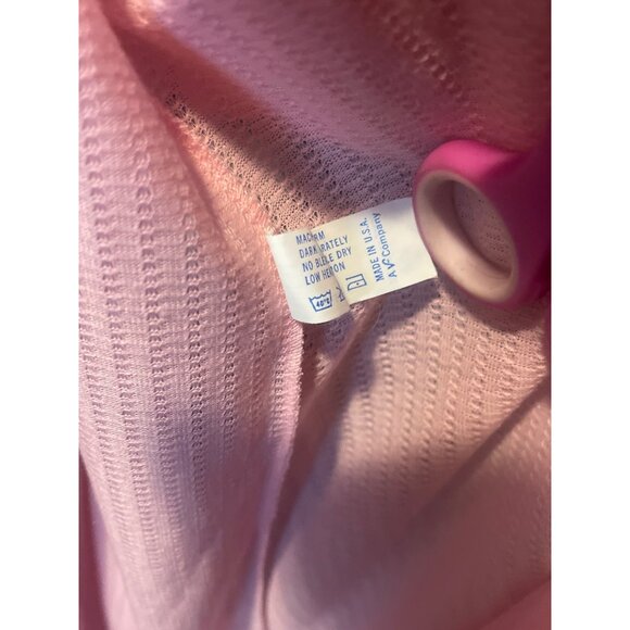 Vanity Fair Pink Peignoir & Nightgown Made In USA Lightweight Knit Short Sleeve - Picture 10 of 13